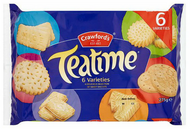 Crawfords Teatime Assorted 275g 
Selection Of Classic British Sweet Biscuits
Allergens - Wheat, Barley, Milk.