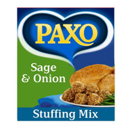  Paxo Sage & Onion Stuffing  89g 
Traditional Paxo Sage & Onion Stuffing mix is the perfect accompaniment to any meat 
ALLERGENS: Wheat, Barley