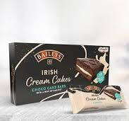 Baileys Irish Cream Cakes 195g x12
2 layers of cocoa coated chocolate sponge cake with Baileys Flavoured Filling. 5 individual wrapped cakes 195g (39g x5)
ALLERGENS: Wheat, Milk, Eggs, Soya