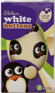Cadburys Small Dairy Milk Buttons White Easter Eggs 90g