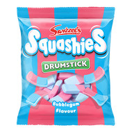 Swizzels Squashies Bubble Gum 120g 
Try the "Squashies" side of life! Your favourite Swizzels flavours made uniquely soft, foamy, and...Squashy!