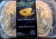 Celtic Gourmet Lamb Shepherds Pie 2pk - 
Delicious Lamb Shepherds Pie made with puff pastry filled with lamb, vegetables, spices, covered with mashed potatoes
ALLERGENS: Wheat, Soya, Barley, Cream