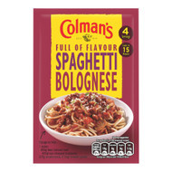 Colman's Spaghetti Bolognese Sauce Mix 40g
Using the sachet with mixture of herbs and tomatoes, and the list of ingredients on the back you will prepare a delicious Spaghetti Bolgonese
Allergens: Wheat