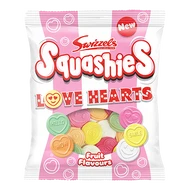 Swizzels Squashies Love Hearts 120g x12
Try the "Squashies" side of life! Your favourite Swizzels flavours made uniquely soft, foamy, and...Squashy!