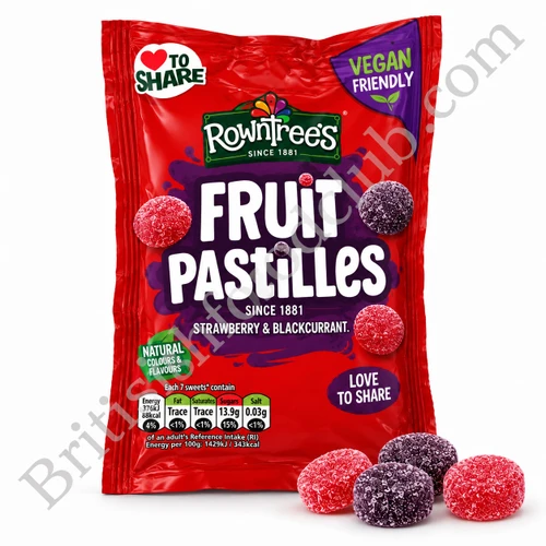 Rowntree's Fruit Pastilles Strawberry & Blackcurrant Pouch  143g