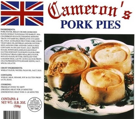 Camerons Pork Pies 4PK