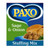  Paxo Sage & Onion Stuffing  89g 
Traditional Paxo Sage & Onion Stuffing mix is the perfect accompaniment to any meat 
ALLERGENS: Wheat, Barley