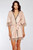 Satin and lace robe with eyelash lace and adjustable tie.

95% Polyester 5% Spandex