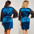 Teal & Black Satin & Lace Robe