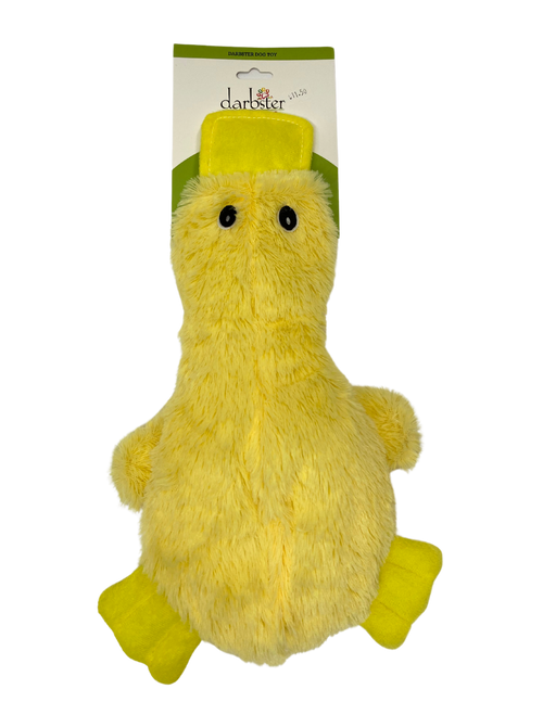 furry duck dog toy
