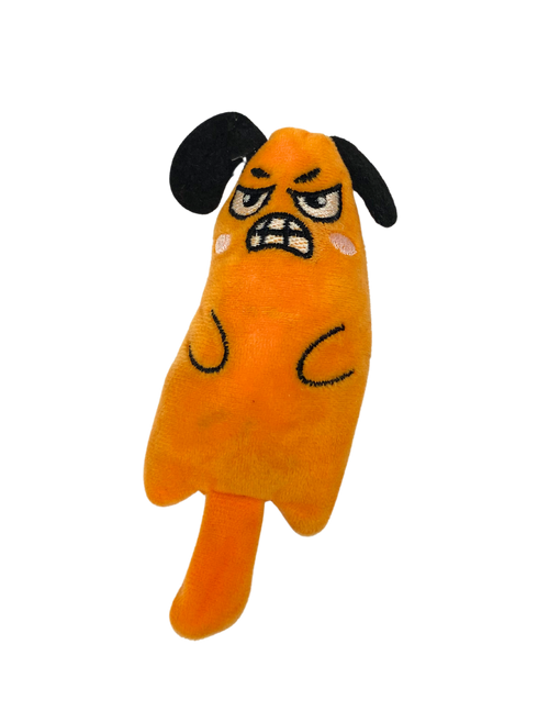 catnip animal plush (orange dog)