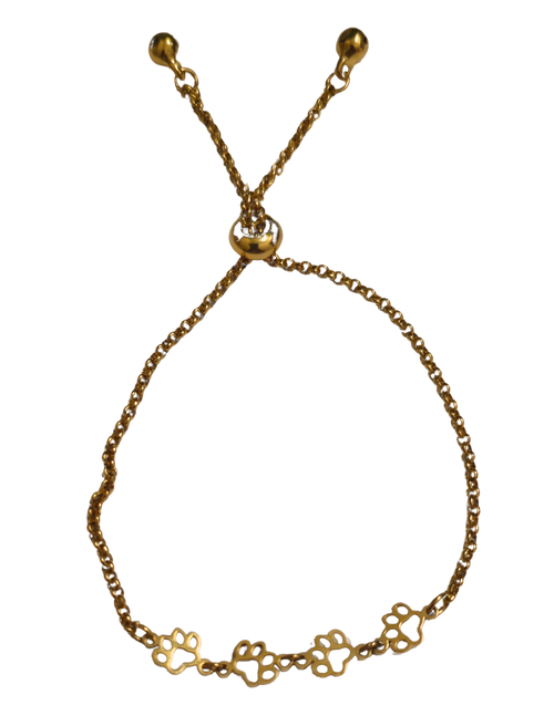 Stainless Steel Pawprint Bracelet (gold) Stainless Steel Pawprint Bracelet (gold)