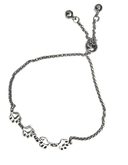 Stainless Steel Pawprint Bracelet (silver) Stainless Steel Pawprint Bracelet (silver)