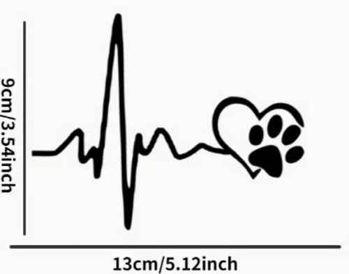 Heartbeat with heart&pawprint decal Heartbeat with heart&pawprint decal
