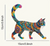 Colorful Cat decal