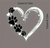 Pawprints with Heart decal