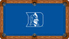 Duke Blue Devils 9 foot Custom Pool Table Felt