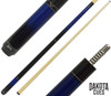 Dakota Pool Cue - Blueburst Finish with Black Leather Stack Wrap