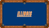 Illinois Fighting Illini 8 foot Custom Pool Table Felt