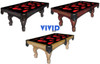 Vivid Red Skulls 9' Pool Table Felt