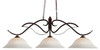 Phoenix Pool Table Light - Bronze with White Motte Glass Shade