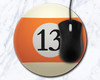 Thirteen Ball 8 inch Round Mousepad