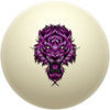 Purple Tiger Head Cue Ball