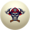 Firefighter Skull Cue Ball