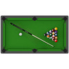 Michigan State Spartans Custom Engraved Black Billiard Cue - Silver