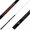 Texas Longhorns Custom Engraved Black Billiard Cue - Orange