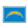 Los Angeles Chargers 3 x 4 ft Area Rug