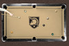 Army Black Knights 9' Recreational Billiard Table Felt - Shield Logo