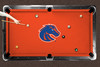 Boise State Broncos 9' Recreational Billiard Table Felt - Mascot on Orange