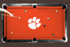 Clemson Tigers 7'/8' Recreational Billiard Table Felt - White Paw on Orange