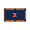 Illinois Fighting Illini 9' Recreational Billiard Table Felt - I Logo on Navy