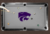 Kansas State Wildcats 7'/8' Recreational Billiard Table Felt - Mascot on Gray