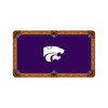 Kansas State Wildcats 9' Recreational Billiard Table Felt - Mascot on Purple