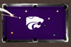 Kansas State Wildcats 9' Recreational Billiard Table Felt - Mascot on Purple