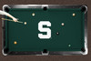 Michigan State Spartans 9' Recreational Billiard Table Felt - Block S