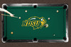 North Dakota State Bison 9' Recreational Billiard Table Felt - Logo on Green