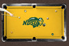 North Dakota State Bison 9' Recreational Billiard Table Felt - Logo on Yellow