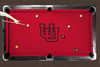 Utah Utes 7'/8' Recreational Billiard Table Felt - Text Logo