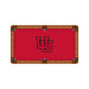 Utah Utes 9' Recreational Billiard Table Felt - Text Logo