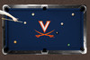 Virginia Cavaliers 7'/8' Recreational Billiard Table Felt - Logo on Navy