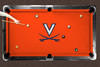 Virginia Cavaliers 7'/8' Recreational Billiard Table Felt - Logo on Orange