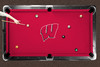 Wisconsin Badgers 9' Recreational Billiard Table Felt - W Logo