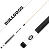 Georgia Bulldogs Custom Engraved White Billiard Cue - Black