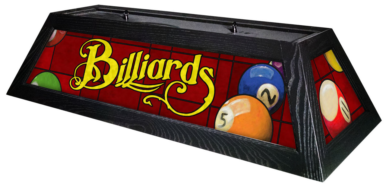 Billiards Red Table Light Black Frame