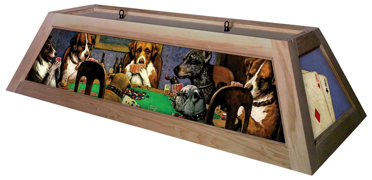 Poker Dogs Table Light Unstained Frame