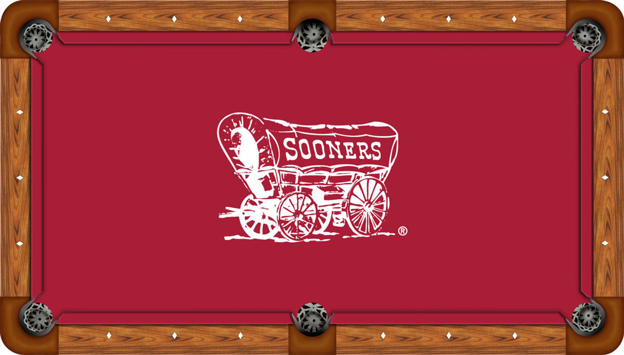 Oklahoma Sooners 9 foot Custom Pool Table Felt